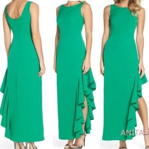 Vince Camuto Ruffled Slit Gown style VC8M6602
